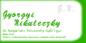 gyorgyi mikuleczky business card